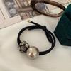 Anel de cabelo de pérola de strass Dongdaemun de alta qualidade Elástico de alta elasticidade durável Corda de cabelo feminino Corda de cabeça de rabo de cavalo alto