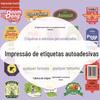 Suportes de Impressão Autoadesivos Diferentes Especificações e Tamanhos de Filmes Brilhantes, Embalagem de Produto à Prova d'Água e Resistente a Rasgos, Autoadesivo de Papel Revestido
