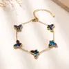 Bestseller transfronterizo: Exquisita pulsera de mariposa, pulsera de acero inoxidable, joyería para la mano, diseño de nicho de lujo ligero, directo del fabricante