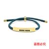 Pulsera de Cuerda Trenzada Multicolor Transfronteriza, Hay que Trabajar Duro, Regalo Conmemorativo para Amigos y Colegas, Pulsera de Acero Inoxidable Grabada