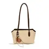Bolso de axila casual retro simple estilo coreano para mujer, nuevo modelo 2026, bolso de hombro versátil con textura, bolso de gran capacidad para el día a día
