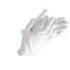 Guantes de trabajo ceremoniales blancos gruesos personalizados, guantes protectores de tela de algodón, guantes de algodón sin polvo inspeccionados de calidad