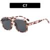 Gafas de sol vintage 2025 con montura grande y doble haz en forma de T, nuevas gafas de sol estilo aviador de red roja con interior de red roja para mujer