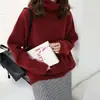 Suéter de Cuello Alto Transfronterizo Europeo y Americano para Mujer 2026 Otoño Invierno Holgado Versátil de Punto Pulóver Estilo Perezoso Capa Base Ropa Exterior para Mujer