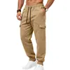 Colección Otoño/Invierno Europea y Americana de Amazon Transfronteriza: pantalones de chándal casual de punto, de peso pesado, forrados de forro polar, estilo ropa deportiva y de trabajo para hombre, corte holgado, al por mayor