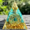 Pirámide de Cristal Natural de 6 cm Torre de Energía Adorno de Pirámide de Resina Artesanal Decoración para el Hogar Europeo y Americano