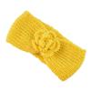 Faixa de cabelo de malha para crianças europeia e americana, faixa de cabelo de camélia, cocar de lã, capa de cabeça, acessórios quentes para cabelo de bebê