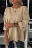 2026 Otoño Transfronterizo Europeo y Americano Nuevo Top Casual Versátil de Cuello Redondo para Mujer