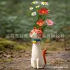 Jarrón de Gato Peculiar para Nuevo Producto de Amazon Transfronterizo, un Jarrón de Flores con Forma de Gato Únicamente Moldeado para Decoración del Hogar