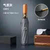 Paraguas de mango de madera maciza de 16 varillas, automático, tamaño grande, protección UV, recubrimiento negro, plegable, paraguas publicitario, paraguas de regalo para negocios, al por mayor