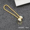Cordón para teléfono móvil con lazo colorido DIY cuerda de muñeca de silicona colgante anti-pérdida marco de chat de dibujos animados colgante para unidad USB cuerda de mano