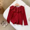 Camiseta de manga comprida para meninas, nova coleção de outono 2026, roupas infantis estilosas, top fofo para bebês meninas, roupa de outono