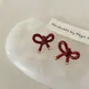 Pendientes de Aro de Aceite Rojo Ankola para Mujer Franceses Simples Versátiles Elegantes Moda Pendientes Vintage Distintivos