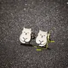 Yiwu Joias Aço Inoxidável Vazado Personalizado Fofo Animal de Estimação Cachorro Gato Dinossauro Brincos Femininos Acessórios Versáteis em Estoque