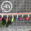 Estilo Étnico Borla de Color Escoba Encaje DIY Sombrero Bufanda Cortina Accesorios de Ropa Encaje en Stock