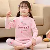 Roupas de Outono para Crianças e Calças Compridas, Conjuntos de Algodão Puro para Meninos, Íntimos Térmicos para Meninas, Suéteres de Algodão para Crianças Médias e Grandes, Pijamas para Crianças