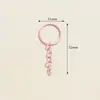 Llavero Redondo Lacado de Color Caramelo Engrosado con Cierre de Langosta DIY para Bolso Funda de Audífonos Accesorios para Llaveros Joyería