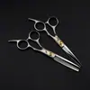 Tijeras de Peluquería Shenzhixing Doradas Mate de 6.0 pulgadas con Tornillo, Tijeras para Cortar el Cabello, Tijeras Planas, Tijeras para Flequillos, Tijeras Deslizantes, Tijeras Entresacadoras