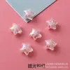 Cuentas de estrella de cinco puntas de acrílico transparente esmerilado de 16 mm con interior de color, para pulseras de bricolaje para niños, fabricante de accesorios de joyería