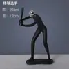 Figuras de Banda de Música Minimalistas Nórdicas Decoraciones para Sala de Estar Hogar Artesanía Creativa para Mueble de TV Gabinete de Vino Adornos Abstractos
