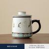 Taza Feitian de Dunhuang Taza de Té Filtrado de Cerámica con Tapa de Gama Alta para Oficina Separación de Agua y Té Taza de Té Regalo Personalización
