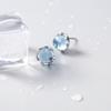 Aretes Lágrimas de Sirena Estilo Coreano Accesorios Versátiles Plata Esterlina 925 Aretes Cortos para Mujer 9118