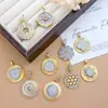 Colgante de Moda Transfronterizo con Circonita Microincrustada, Colgante de Collar Geométrico en Forma de Corazón Chapado en Cobre Dorado, Accesorio de Cadena de Clavícula Simple para Mujer