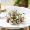 Venta al por mayor transfronteriza de Bolas de Milán Grandes de Plástico Artificial de 5 Cabezas, Flores Artificiales, Flores de Plástico, Plantas Artificiales para Decoración del Hogar, Flores Artificiales