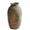 Jarrón Qiyun, un jarrón de cerámica retro para uso doméstico, adecuado para exhibir flores secas, plantas hidropónicas y como pieza decorativa para la sala de estar, la entrada, la sala de té o la mesa.