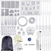 Cristal epóxi molde pulseira pingente joias silicone molde terno DIY colar pingente joias molde epóxi