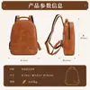 Mochila de cuero crazy horse vintage de alta gama, estilo business, simple y versátil, adecuada para el uso diario y los desplazamientos, disponible para pedidos personalizados y venta al por mayor