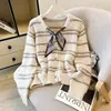 Novo cachecol de seda estilo coreano para outono e inverno, suéter da moda, blusa solta casual, cardigã de tricô, roupas femininas elegantes e estilosas
