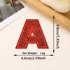 Parches bordados de letras inglesas 26 y números con lentejuelas rojas más vendidos transfronterizos con adhesivo termofusible para decoración de ropa