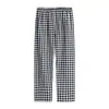 Calça Pijama Muji Estilo Japonês 100% Algodão Flanela Algodão Escovado Todas as Estações Calça de Casa Solta Casual Unissex Calça de Casa