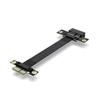 Cable de Extensión Pci-E3.0 Pciex1 Interfaz 1X Tarjeta de Red Tarjeta de Sonido Ranura Pequeña Cable Adaptador 1X Vertical 90 Grados