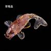 Adornos de Peces de Cristal Natural, Grava de Amatista Citrino, Pegamento, Artesanía Transfronteriza Koi, Adornos para Coche