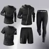 Ropa Deportiva Transfronteriza para Hombre Traje Deportivo Mallas de Secado Rápido Alta Elasticidad Entrenamiento de Carrera Ropa para Baloncesto Carrera Matutina Primavera y Otoño