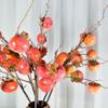 Atacado Fang Zhen 7 Frutas Caqui Ramos de Frutas Ramos Longos Flores Decorativas Mobiliário Doméstico Caqui Ruyi Ramos de Frutas
