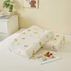 Funda de almohada de algodón y látex al por mayor para las cuatro estaciones, funda de almohada de algodón con dibujos animados para niños, funda de almohada de goma viscoelástica para estudiante individual