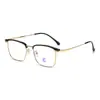 Gafas Fotocromáticas de Estilo de Negocios con Color de Empalme y Filtro de Luz Azul para Hombres y Mujeres con Miopía, Elegantes para Uso Diurno y Nocturno