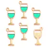 Accesorios para joyería DIY de aleación al por mayor colgante de copa de vino con gota de aceite colgante de collar accesorios para pendientes W280