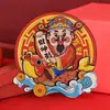 Ímãs de Geladeira de Madeira para o Festival da Primavera Couplets Feliz Ano Novo Fortuna, Prosperidade, Longevidade, Felicidade Decoração de Ano Novo Deus da Riqueza Ímãs Magnéticos de Geladeira