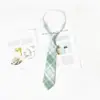 Estilo Universitario Corbata jk Estudiante Japonés Corbata Verde Nudo Perezoso Sin Nudo Aprendizaje Raíz de Pluma Corbata Blusa Uniforme Fresco