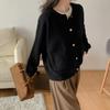 Outono e Inverno 2024 Estilo Ins K-Style Chique Suave e Doce Redutor de Idade Solto e Versátil Cardigan Casual Suéter Jaqueta Feminina