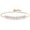 Nuevas joyas de cobre chapado en oro estilo europeo y americano, pulsera de hilo con diamantes completos, pulsera de hilo con adornos de diamantes, accesorios transfronterizos europeos y americanos