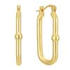 E0682 Moda Francesa Simple Combinable Aretes de Anillo Asimétrico para Mujer Cobre Chapado en Oro Paisaje Frío Cara Hebilla para Oreja