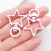 Chaveiro de Estrela de Cinco Pontas em Liga Colorida com Botão de Pressão Acessórios DIY Acessórios para Joias Feitas à Mão Materiais Atacado