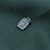 Accesorios de Plata de Ley S925 Estilo Chino Retro, Colgante de Fortuna, Pulsera de Cuerda Trenzada DIY con Cristal, Colgante de Cuerda Roja