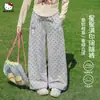 Calça de Outono para Meninas 2026 Novo Estilo Desenho Estrela Estampa Completa Casual Solta Crianças Pequenas e Grandes Calça de Perna Larga