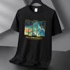 Camiseta de manga corta de algodón Xinjiang de 220 g, moderna e informal, de algodón puro, para hombre y mujer, de verano, con cuello redondo y media manga para estudiantes.